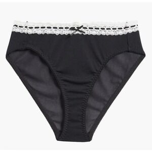 Free People Intimately So Sweet Bikini Panty‎ Black Size XL NWT